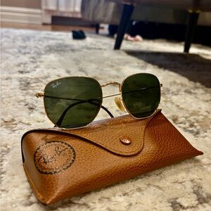 Ray-Ban Gold Frame Sunglasses
